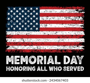 Memorial Day Honoring All Who Served Design