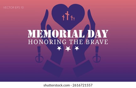 Memorial Day Honoring the Brave with Heart and Stars