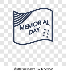 Memorial Day icon. Trendy Memorial Day logo concept on transparent background from United States of America collection