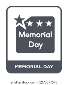 memorial day icon vector on white background, memorial day trendy filled icons from United states of america collection, memorial day vector illustration