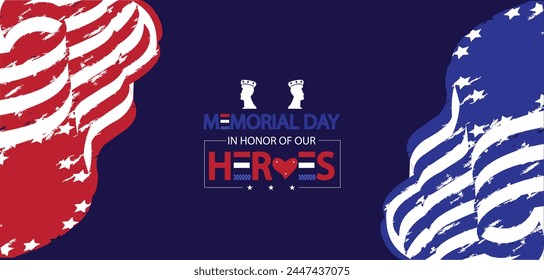 Memorial Day Illustration Beautiful Design