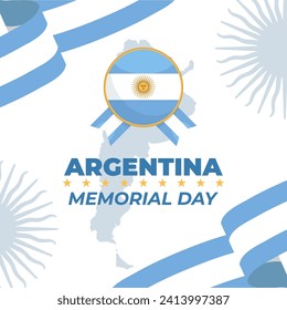 Memorial Day illustration vector backgroud.The Day of Argentina Memorial Day. Vector eps 10