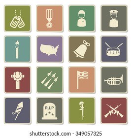 Memorial day label icons for web