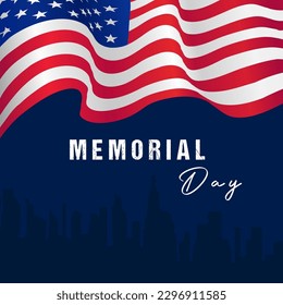 memorial day lettering vector. suitable for card, banner, or poster