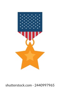 memorial day medal illustration design