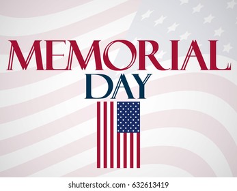 Memorial Day. National American holiday. Banner template. Vector illustration