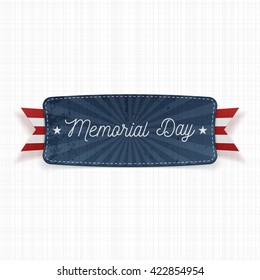 Memorial Day national Banner with Text