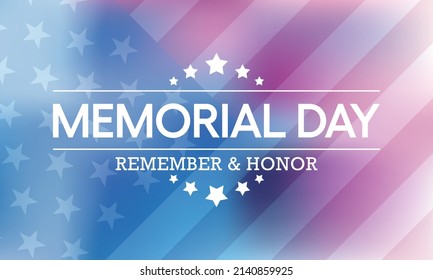 Memorial Day is observed each year in May. it is a federal holiday in the United States for honoring and mourning the military personnel who have died in the performance of their military duties.