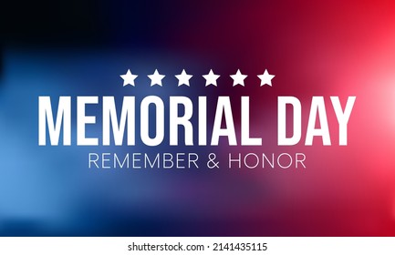 Memorial Day is observed each year in May. it is a federal holiday in the United States for honoring and mourning the military personnel who have died in the performance of their military duties.