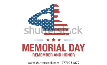 memorial day patriotic illustration featuring american flag soldier silhouette honoring military heroes remembrance sacrifice freedom and national tribute celebration