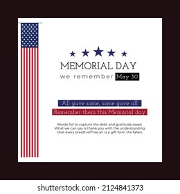 Memorial Day Post Design Template