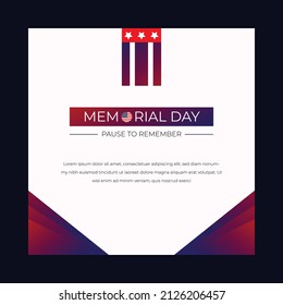 Memorial Day Post Design Template