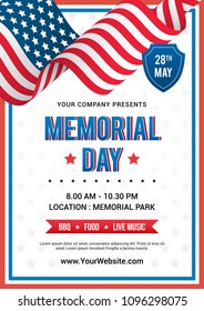 Memorial Day Poster Templates Vector Illustration Stock Vector (Royalty ...