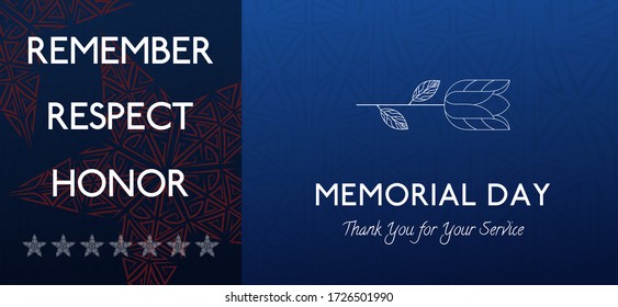 Memorial Day Poster Vector illustration. Veterans day