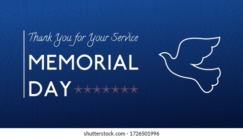 Memorial Day Poster Vector illustration. Veterans day