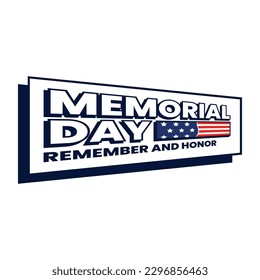 Memorial Day posters. accompanied by written illustrations. vector illustration design.