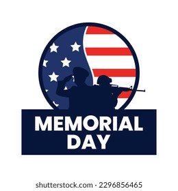 Memorial Day posters. accompanied by written illustrations. vector illustration design.
