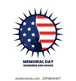Memorial Day posters. accompanied by written illustrations. vector illustration design.
