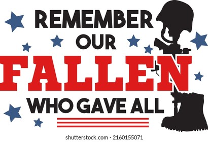 Memorial Day print. Soldier's helmet illustration vector