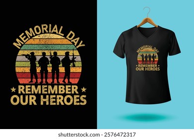 Memorial Day proud U.S. military premium vector t shirt design. All gave some. Fully editable vector graphic and print ready file. military soldier hero. suitable for t shirt, poster, any print item