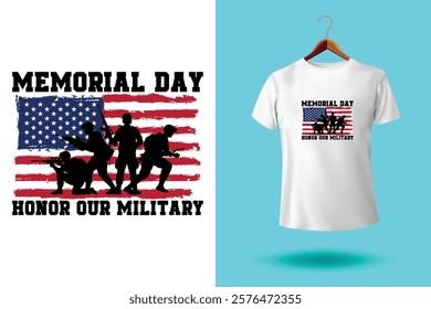 Memorial Day proud U.S. military premium vector t shirt design. All gave some. Fully editable vector graphic and print ready file. military soldier hero. suitable for t shirt, poster, any print item