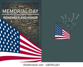  Memorial Day remember and honnor - card