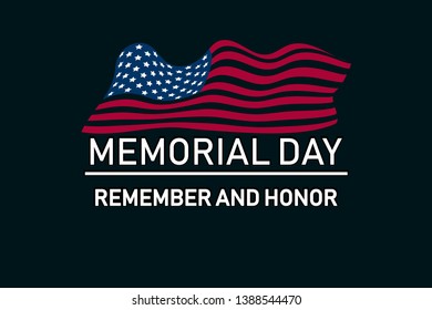 Memorial Day remember and honnor - card