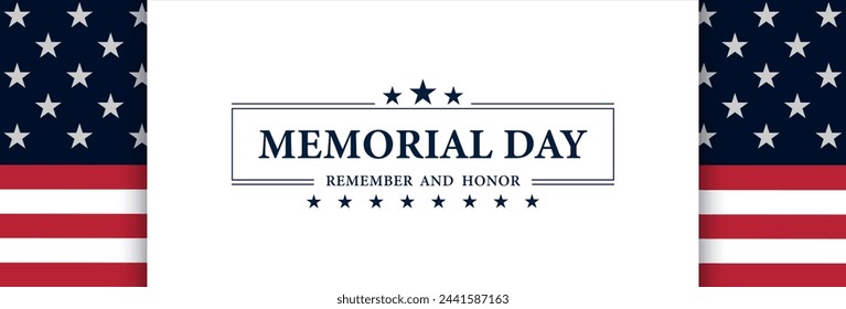 Memorial day, Remember and Honor background. American national holiday celebration. Vector illustration