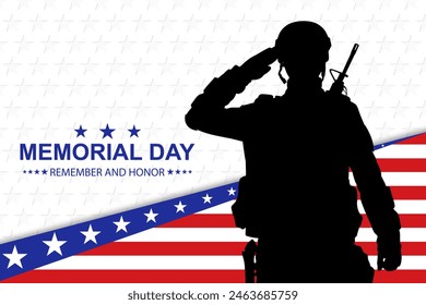 Memorial Day - Remember and Honor background. USA Memorial Day celebration. EPS10 vector