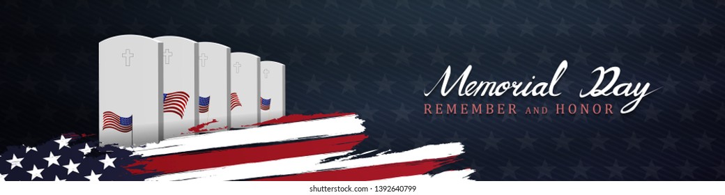 memorial day remember and honor background,united states flag, with respect honor and gratitude posters, modern design vector illustration