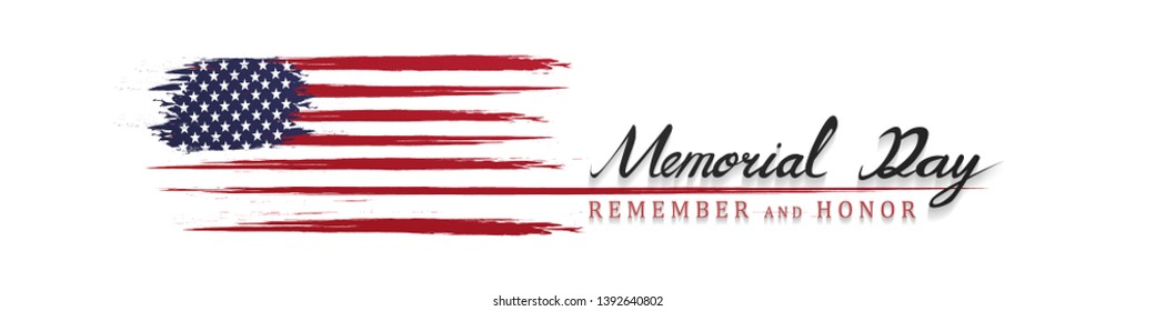 memorial day remember and honor background,united states flag, with respect honor and gratitude posters, modern design vector illustration