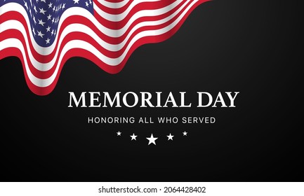 memorial day remember and honor background,united states flag, with respect honor and gratitude posters, modern design vector illustration