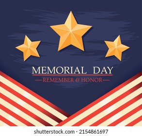 memorial day remember and honor card