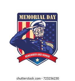 Memorial day. Remember and honor. Creative logo