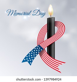 Memorial day remember and honor the heroes.Vector realistic file.