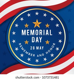 Memorial day. Remember and honor. Modern Background