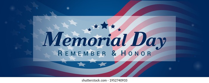 Memorial Day Remember Honor On American Stock Vector (Royalty Free ...