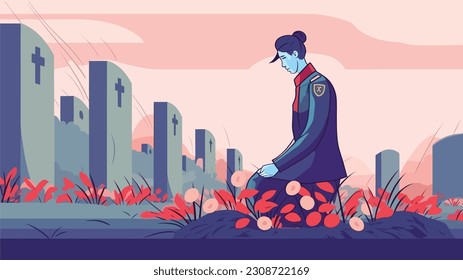 Memorial Day - Remember and Honor Poster. Usa memorial day celebration. American national holiday.