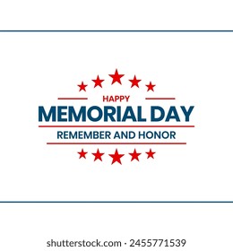 Día de la Conmemoración - Afiche de Recuerdo y Honor. Celebración del Día de la Conmemoración. Fiesta nacional americana