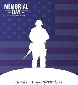 Memorial day. Remember and honor poster design. Vector illustration