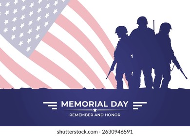 Memorial Day Lembrar e Honrar Poster. Celebração do Dia do Memorial dos EUA. Feriado nacional americano.