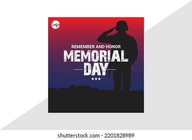 Memorial Day Remember And Honor Social Media Post