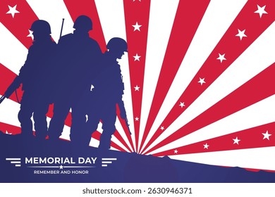 Dia do Memorial, Lembre-se e Honre. Feriado dos Estados Unidos da América.