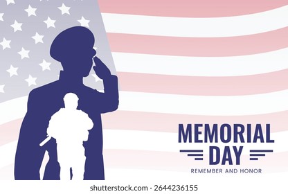 Dia do Memorial, Lembre-se e Honre. Veteranos dos Estados Unidos. Vetor