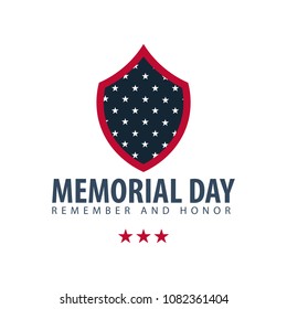Memorial Day. Remember and Honor. USA. American Flag