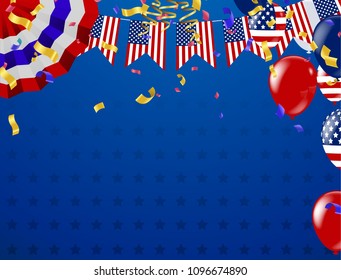 Memorial Day Remember and honor with USA flag, Vector illustration.Memorial Happy Background. Flag Banner