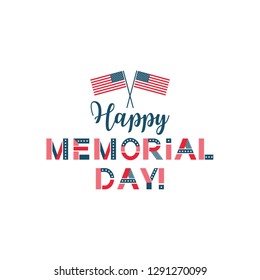 Memorial day, remember and honor usa patriotic card. American national holiday, military veterans celebration. Vector illustration on white background