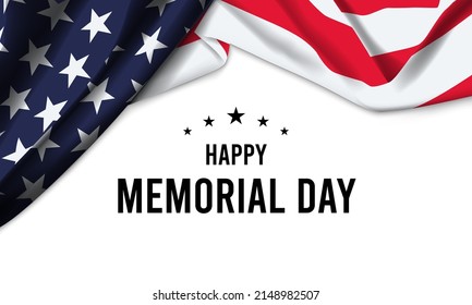 Memorial Day - Remember and honor with USA flag, Vector illustration.