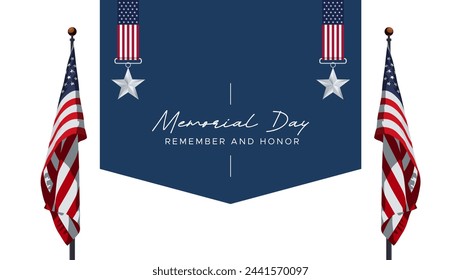 Memorial Day, Remember and Honor. USA. Design concept honors the services of the United States military who died honorably while serving. commemorating