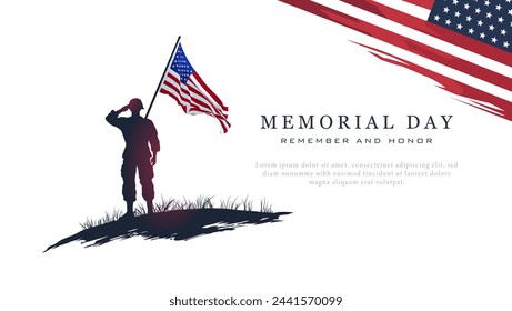 Memorial Day, Remember and Honor. USA. Design concept honors the services of the United States military who died honorably while serving. commemorating